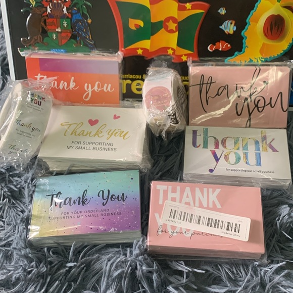 100pc thank you cards & 500pc stickers - Picture 7 of 7
